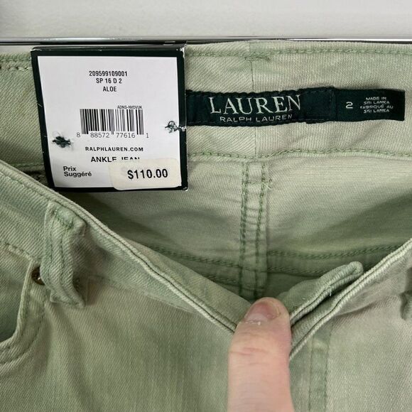 NEW LAUREN Ralph Lauren Premier Skinny Ankle Jeans in Aloe - Picture 6 of 7